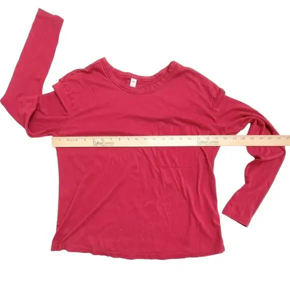 Nordstrom's bp Red Rumba Slouch Pocket Long Sleeve Tee Size Medium - Picture 8 of 8